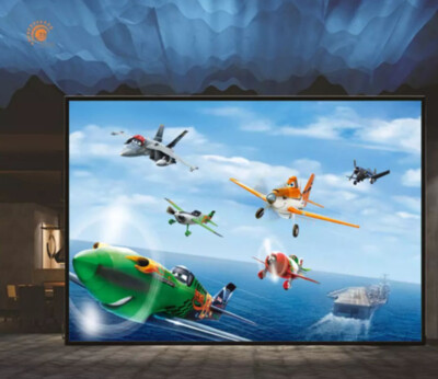3D Green Aircraft ZHU7543 Wallpaper Wall Mural Removable Self-adhesive Zoe
