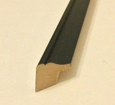 Custom cut 1/2" or .5" wide Matte Simple Slopped Black Picture Frame Moulding
