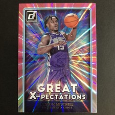 2021-22 Donruss Great X-Pectations Holo Pink Laser #1 Davion Mitchell Rookie