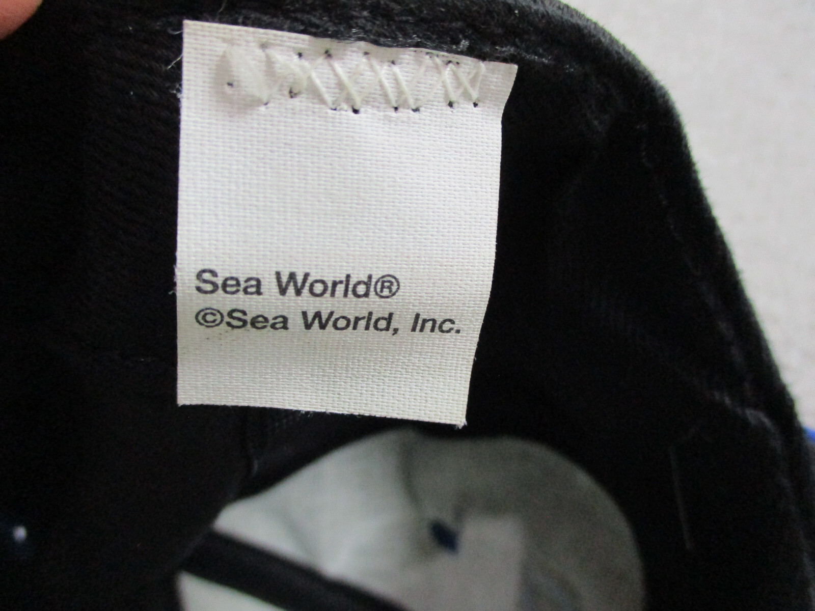 VINTAGE Sea World Shamu Hat Cap Snapback Black Blue 90s USA Made Adult Mens image 7