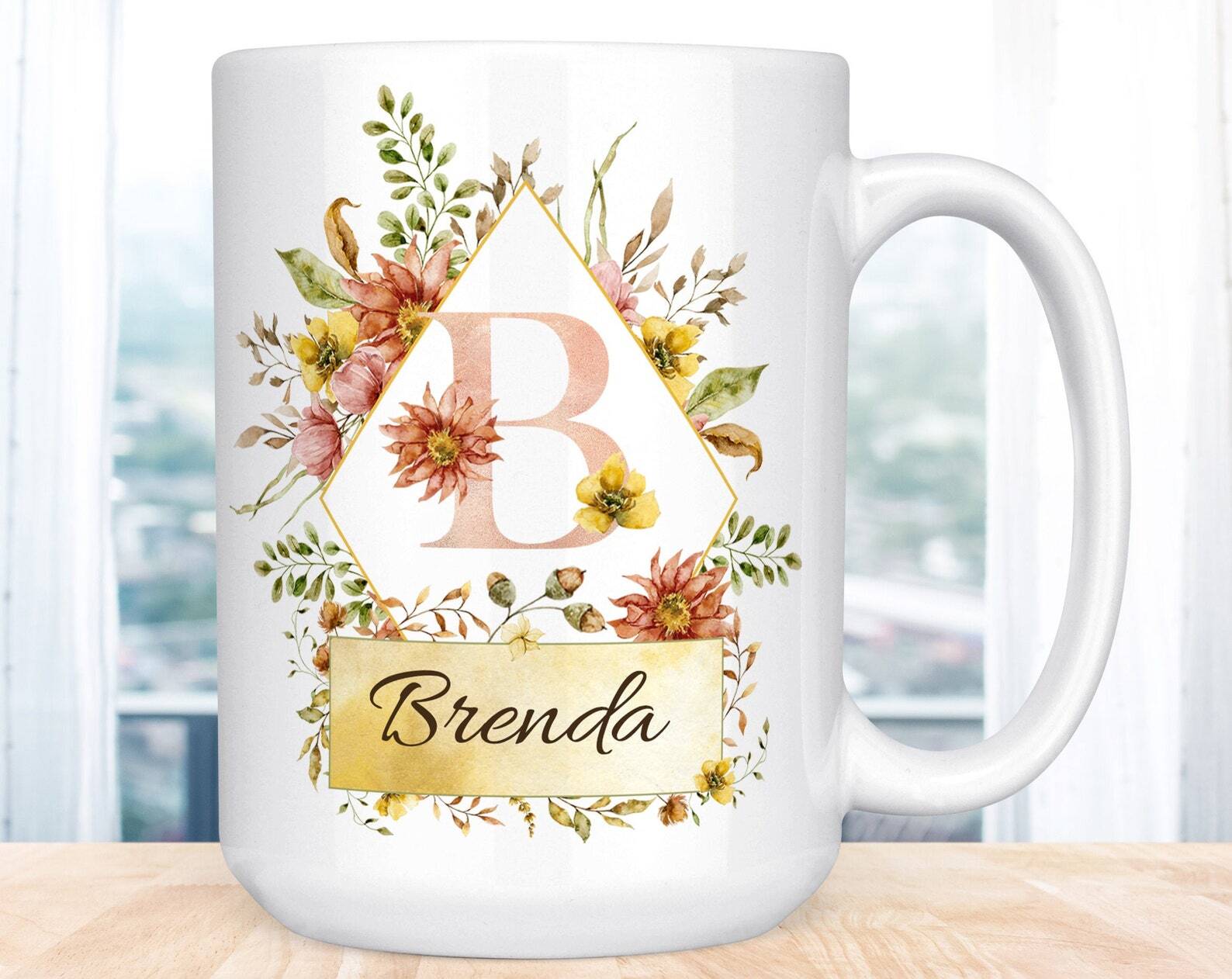 Fall Name Coffee Mug Autumn Microwave Dishwasher Safe Ceramic Cup Personalized