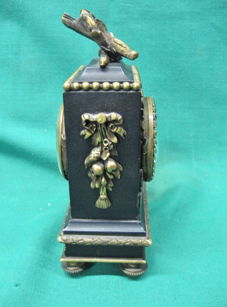 Antique French Gilt Bronze Mounted Carriage Clock with 31 Jewles around ...