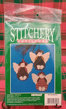 NEW 1993 Bernat 6000 Stitchery Christmas Heavenly Triplets Sealed