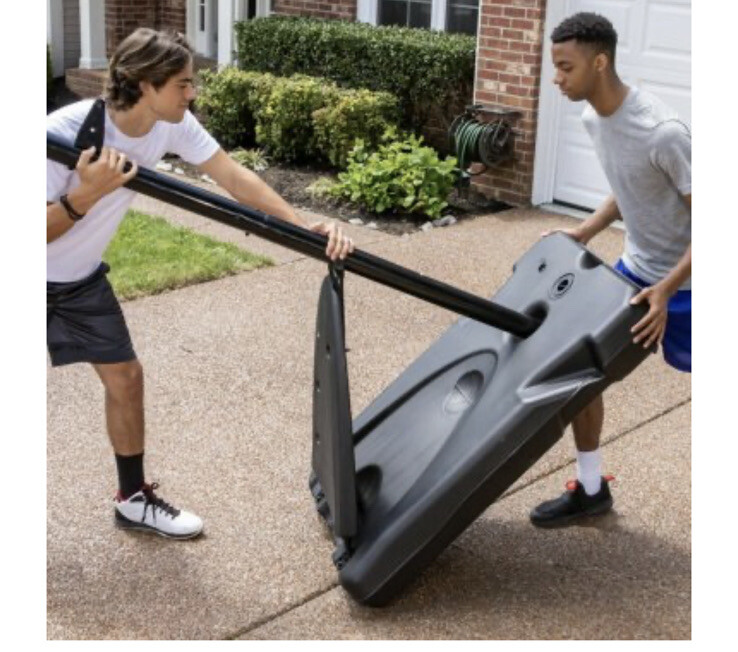 NBA 50" Adjustable Height Portable Basketball Hoop with Polycarbonate