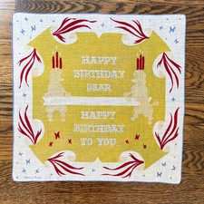    Vintage TAMMIS KEEFE Handkerchief HAPPY BIRTHDAY