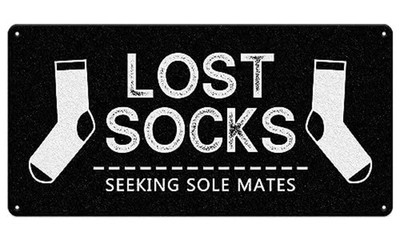 Lost Socks Seeking Sole Mates Vintage Black-Lost Socks Seeking Sole Mates