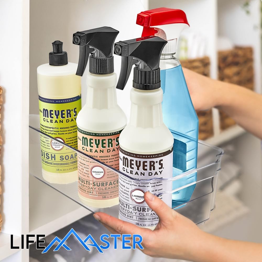 Stackable Pantry Organizers and Storage Bins-Clear Freezer Organizer Bins for