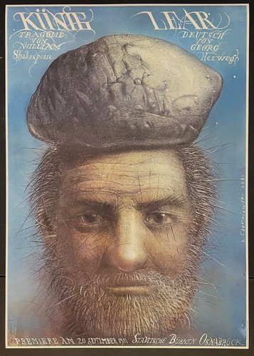 König Lear (1981) Original German Theatre Poster 23x33