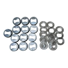 Vintage Presto Bow Tie Aluminum Canning Lids w/ Glass Inserts Lot of 13 Regular