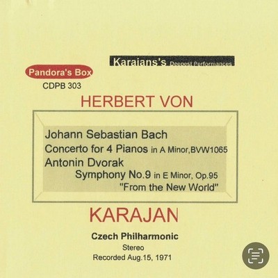 Karajan Czech Philharmonic Dvořák Symphony No. 9 From the New World 1971