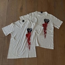 High Street Bleeding Heart Print T-shirt Unisex Hip Hop Short Sleeve Top Tee