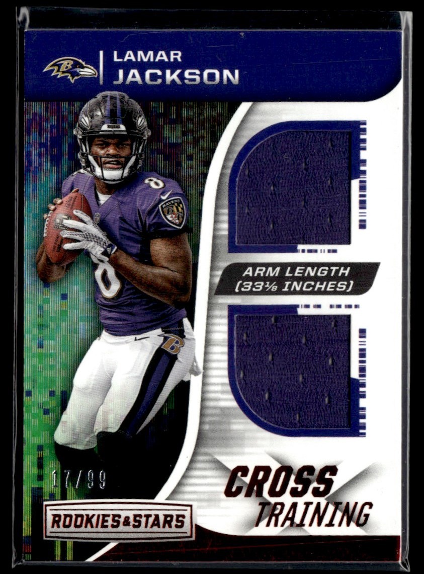 Lamar Jackson Panini Rookies & Stars Cross Training Relics #CT12 Base