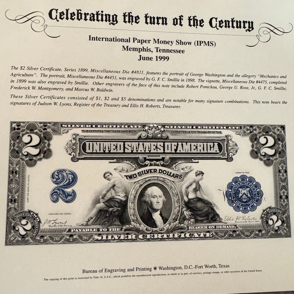 Scott #NSC94 - International Paper Money Show (IPMS) 1999 Souvenir Card - Mint - Image 2 of 2