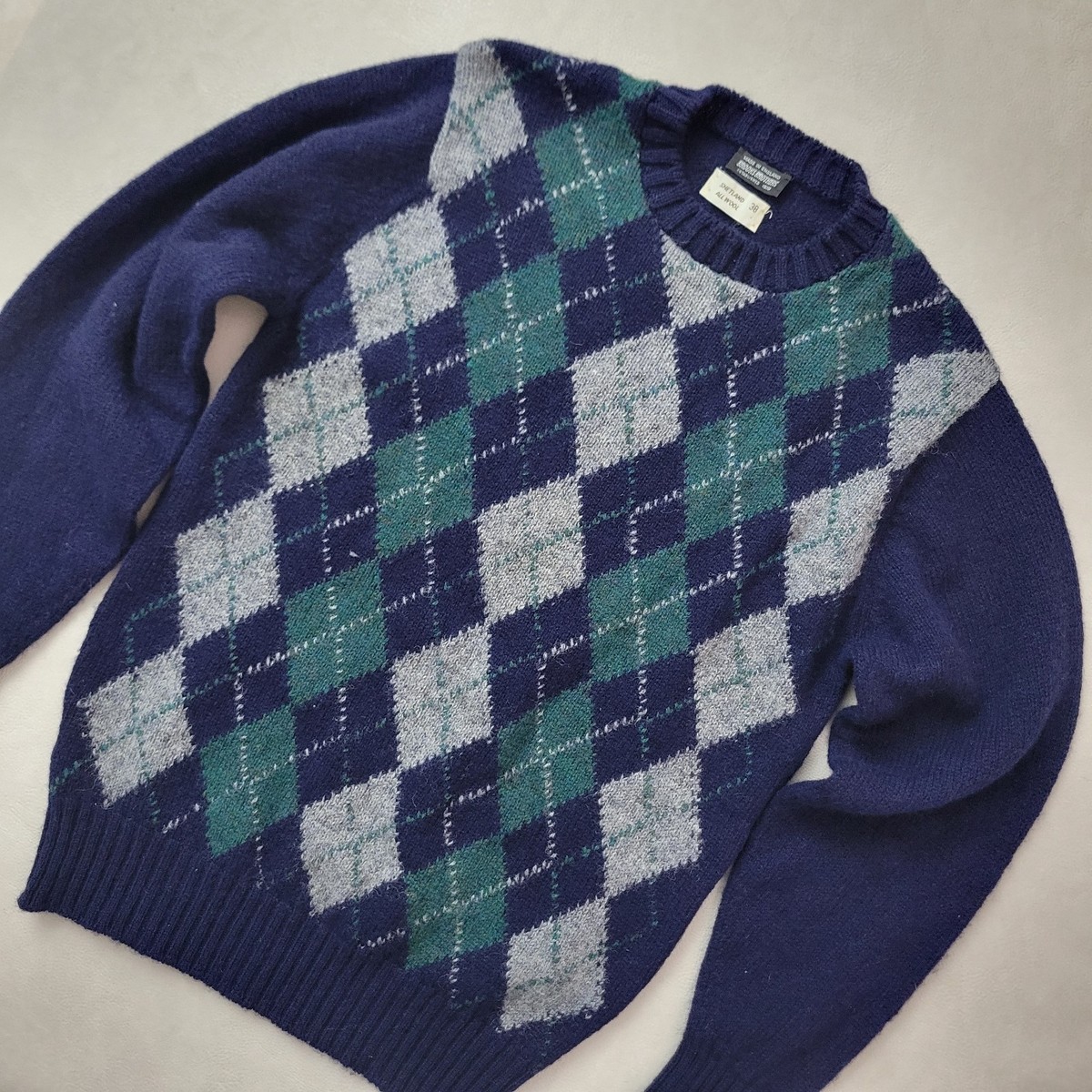 トップス 90s Brooks Brothers Shetland Sweater 38 Vintage Brooks Brothers 100% Real Shetland Wool Mens Sz 38 Made In