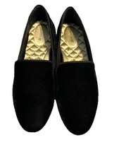 Birdies Women  s The Starling Black Velvet Lux Flats Slip On Cushion Loafers Sz 9