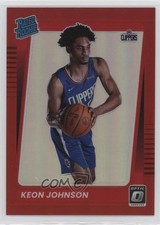 2021-22 Panini Donruss Optic Rated Rookie Red Prizm 78/99 Keon Johnson #192 0h9i