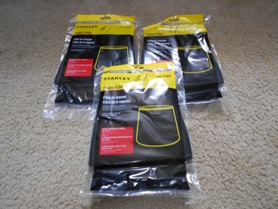 Lot of 3 Genuine Stanley 25-1202 Foam Filter for 3 Gallon Vacuum