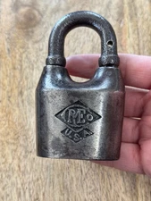 Vintage Antique Old RE Co. Russell & Erwin Padlock Lock No Key
