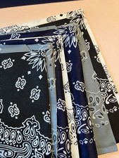 Polyester Paisley Western Bandana Kerchief Lot of 8