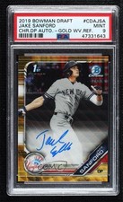 2019 Bowman Draft Gold Wave Refractor 42/50 Jake Sanford PSA 9 MINT Auto 1q7
