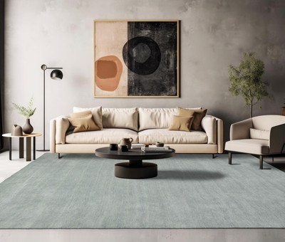 Multi Size LoomBloom Slate Wool Oriental Rug, Hand Loomed Modern Design