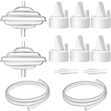Breast Pump Parts for Spectra, Duckbill Valve Tubes Backflow Protector Compatibl