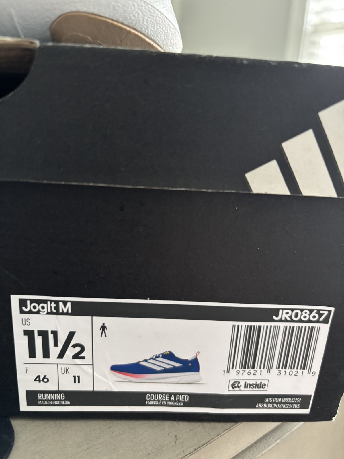 ADIDAS Running-New-Men's Royal Blue/White/Sandstone Jogit Shoes-JR0867-Size 11.5 thumbnail 3