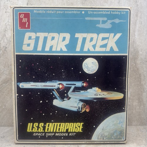 Vintage 1968 AMT U.S.S. Enterprise Model Kit S951 Open Box Never Used
