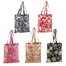 Foldable Reusable Shopping Tote Bag for Grocery 15x16 inch Floral