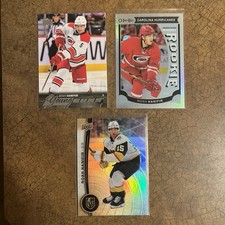 Noah Hanifin 4 Different Card Lot 1 UD YG 1 OPC Rainbow Foil RC 2 UD Tim’s Base