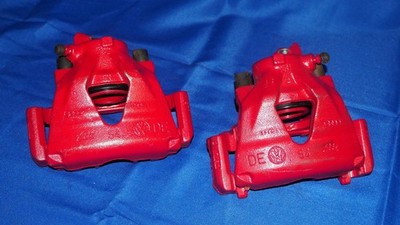 NOS OEM! 1999-2010 VW Beetle Golf Front Brake Caliper Pair OEM Red 288MM *Note