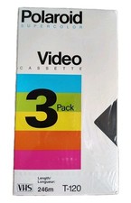 3 pack Polaroid Super Color 6 Hour Video Cassette VHS Tapes T-120 NEW SEALED
