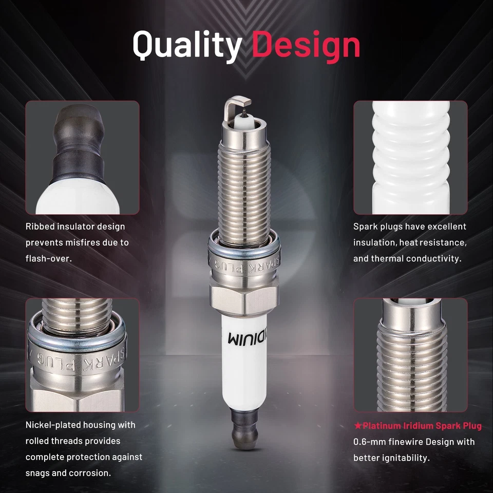 Bujías de iridio 1961 6 piezas para Volkswagen Touareg 2007-2017 3,6 L V6 Foto 2 de 4