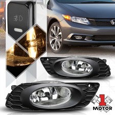 Chrome Fog Light Bumper Lamps Wswitchharnessbezel For 2012 Honda Civic Sedan