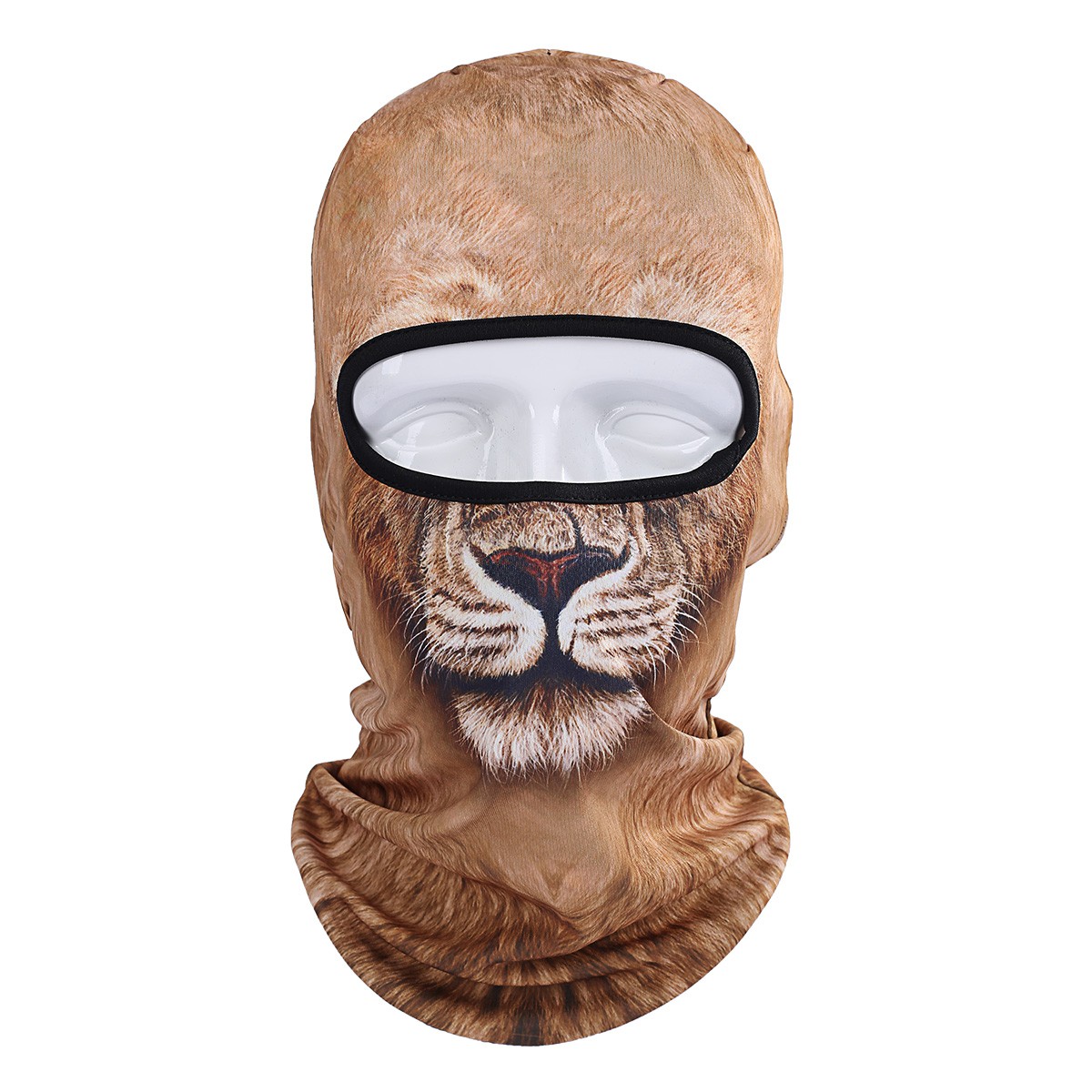 Allecto Premium - 3D dieren skimasker met oren voor festivals, raves, skiën