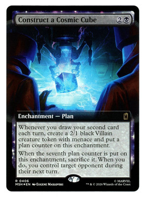 Construct a Cosmic Cube (Extended Art Foil) 0406 - Marvel Super Heroes MTG NM/M