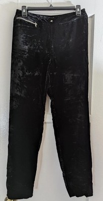 Courreges Women s Vintage Black Velvet Pants Size 38 FR (XS-Small) 