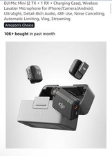DJI Mic Mini 2TX 1RX Charging Case Wireless Microphone Plus Streaming Video Kit