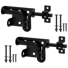 Heavy Duty Sliding Bolt Gate Latch with Padlock Hole  Carriage Bolt, Slide B...