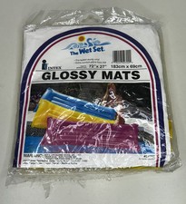 Intex The Wet Set 1990 Glossy Mats 72  x"27  Vintage NOS Yellow Contains ONE MAT