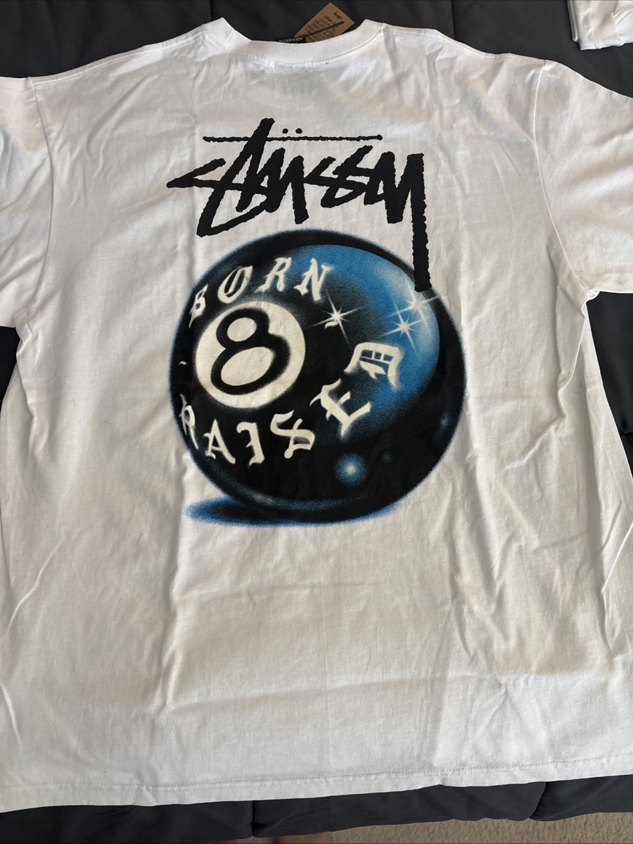 Stussy Born x Raised Shirt Mens XL Black BXR 8 Handstyles 8-ball