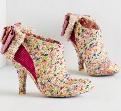 Irregular Choice Multicolor Tweed Ankle Boots
