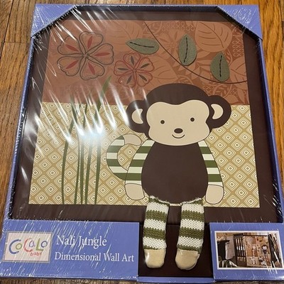 Cocalo Nali Jungle Dimensional Wall Art Monkey 12 x12 
