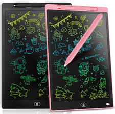  2 Pieces 10 Inch LCD Colorful Writing Graphic Tablet, Erasable Drawing Board,