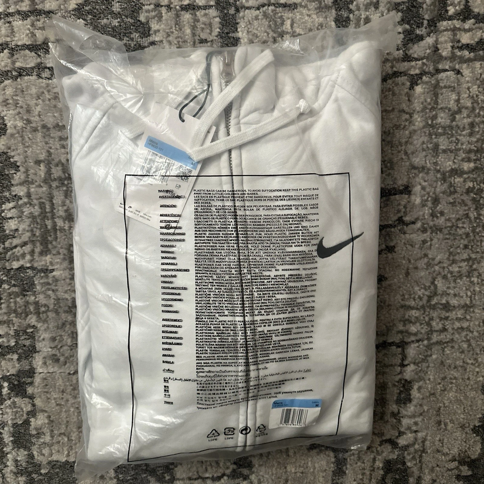 Sweat à capuche zippé blanc Nike Supreme taille M HF9633 121 SS25