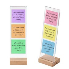 2 Pack Monitor Memo Board, Freestanding Acrylic Sticky Note Holder