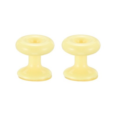 2 Pcs Toilet Button Pusher, Round Shaped Push Button(Yellow)