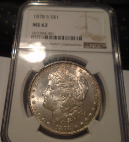 1878 S MORGAN DOLLAR NGC MS 62 !! BEAUTIFUL TONING !!