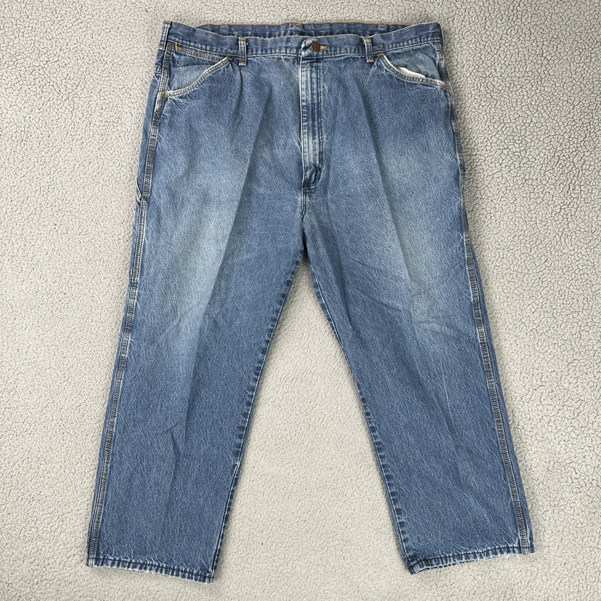 Vtg Big Ben Carpenter Jeans Men 44x26* Blue Workwear Made in USA