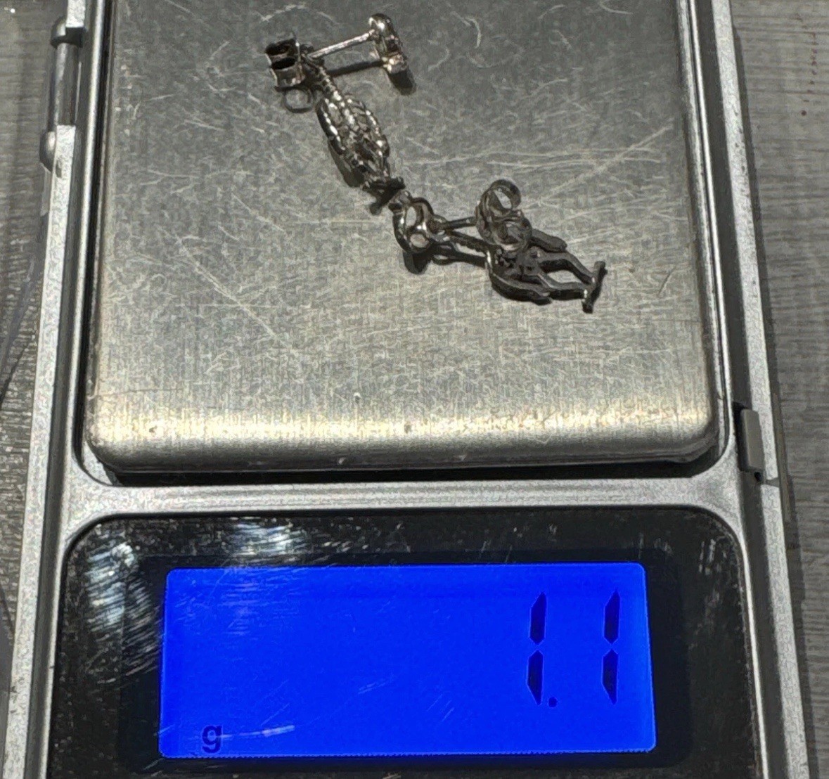 925 Sterling Silver Skeleton Alien Halloween Skul… - image 7